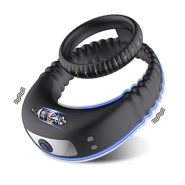 USB Rechargeable Vibrating Double Cock Ring for Men / Male Sex Toys - EVE's SECRETS